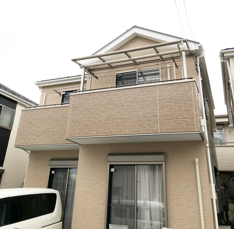 府中市の外壁クリヤー塗装と屋根塗装の施工事例